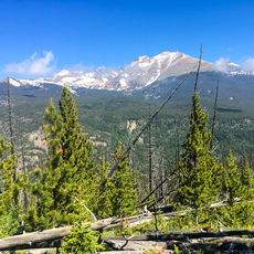 Longs Peak on the Finch Lake trail, Allenspark, Colorado. May, 2017.