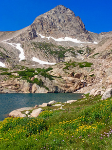 Mount Toll and Blue Lake, Indian Peaks Wilderness, Colorado. August, 2017.