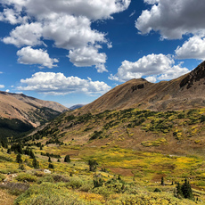 Looking down from where I came. Herman Gulch, Colorado. September, 2018.